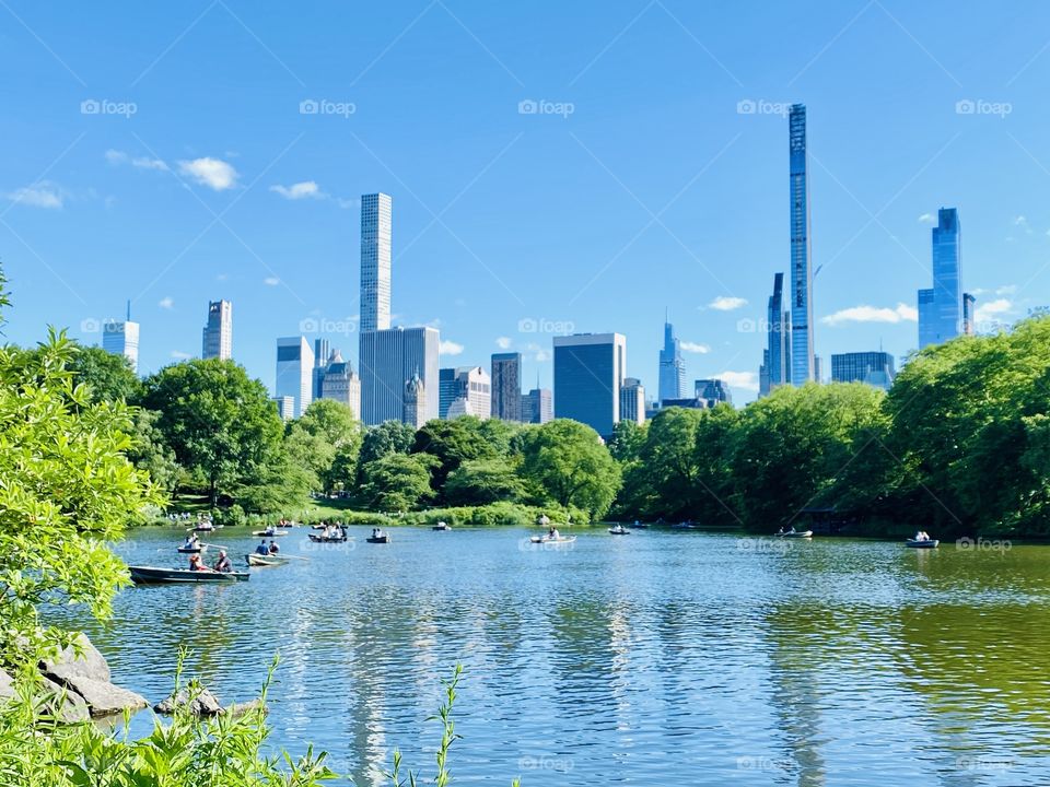 The Conservatory pond in Central Park New York 