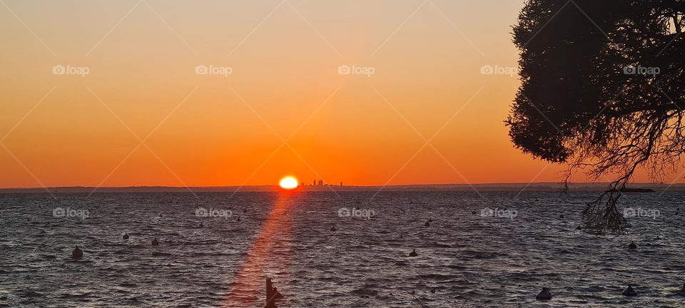 sunrise over Perth