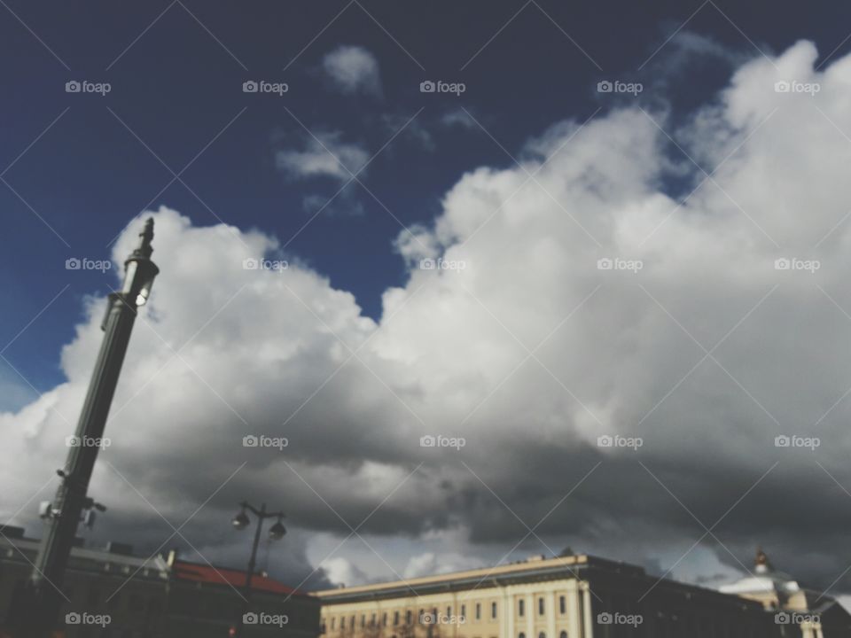 nature wild clouds sky blue white weather storm heaven view