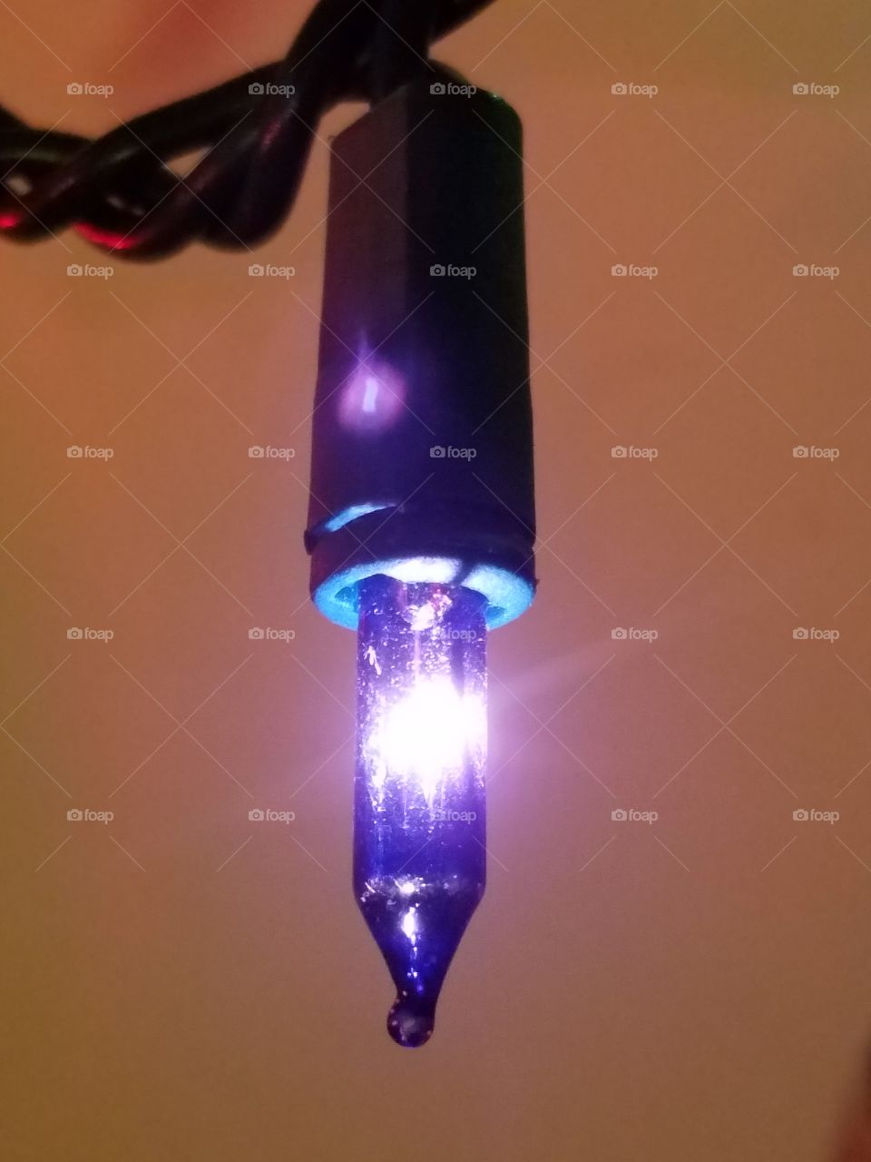 blue christmas bulbs light