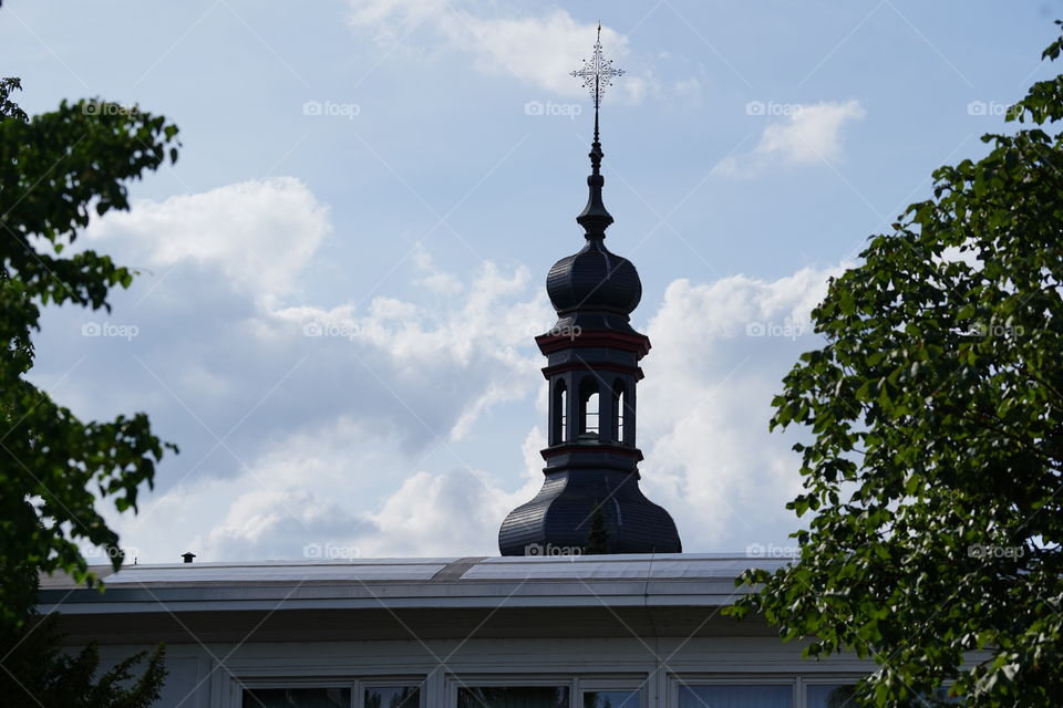 Church in a town