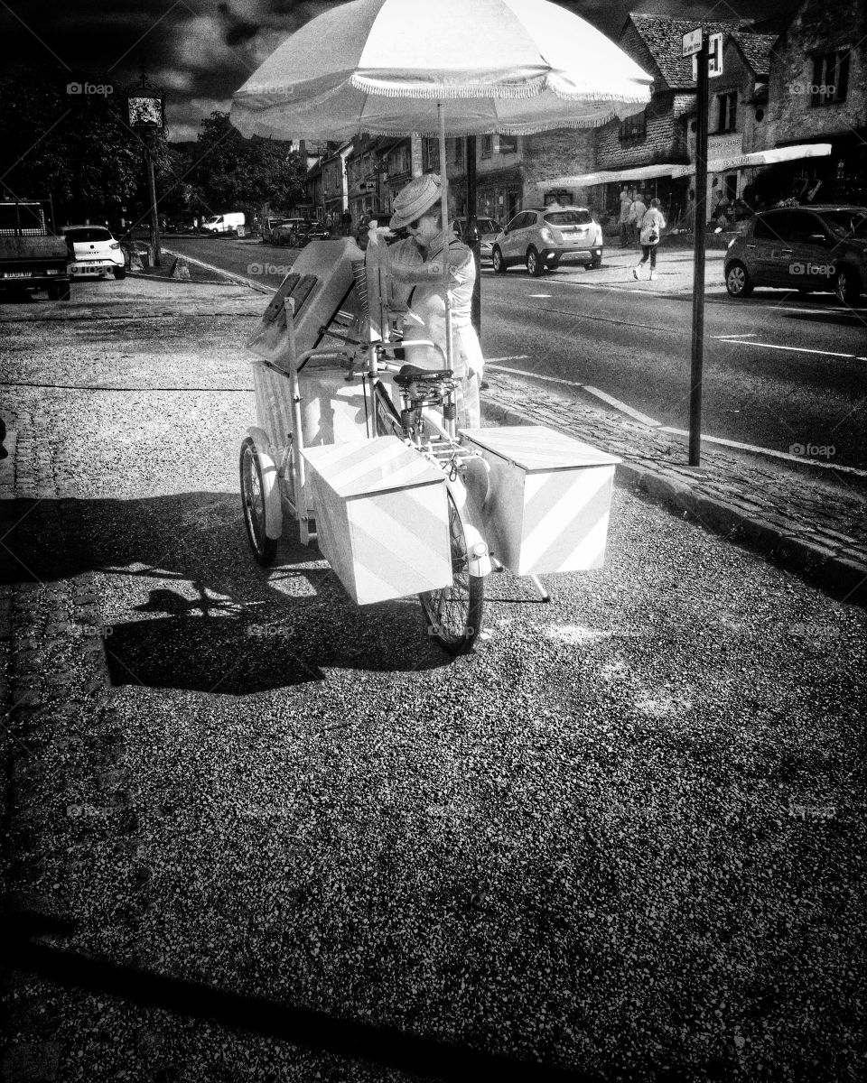 Ice cream. Ice cream stall