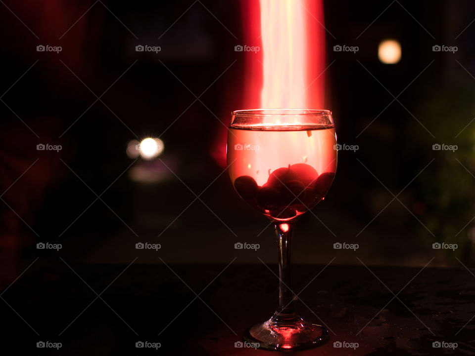 Wine, Glass, Dark, Drink, No Person