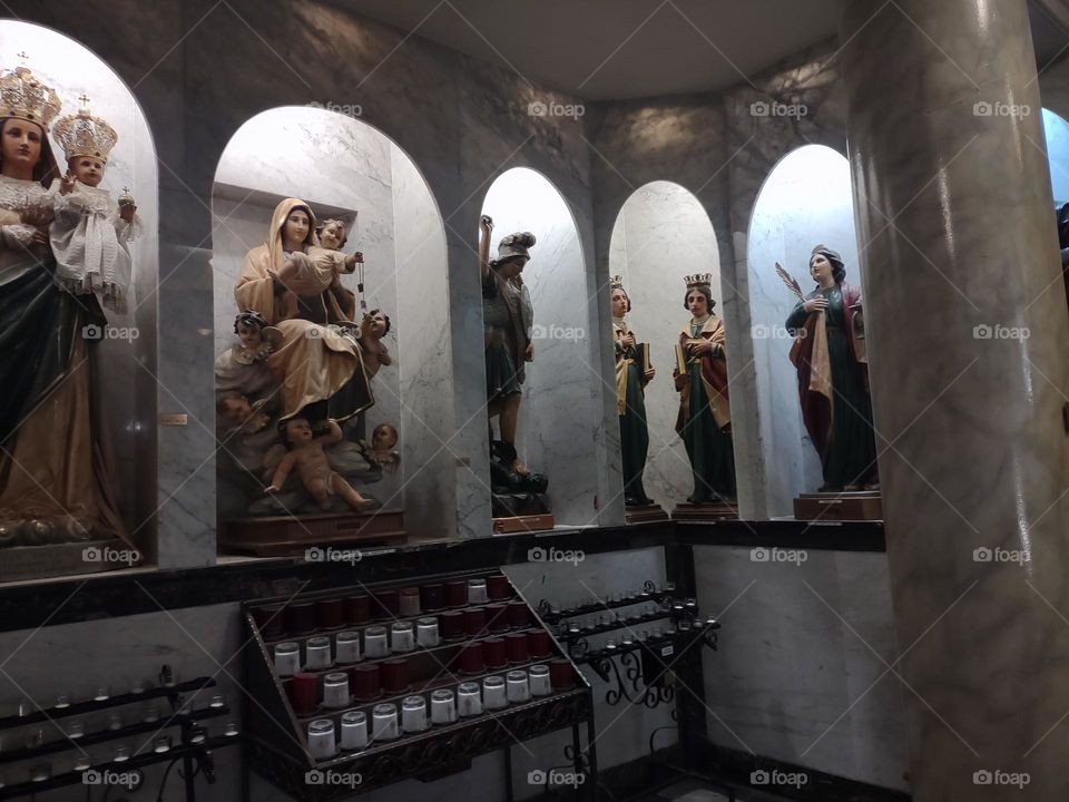 shrines and votive 🕯️ candles at Precious Blood church in Little Italy, NYC