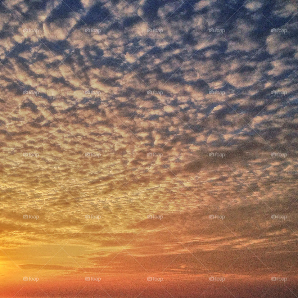 sky sunset orange clouds by claudeschneider