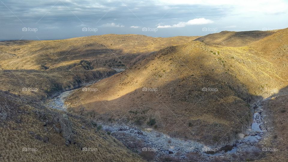 mountain river. rural landscape