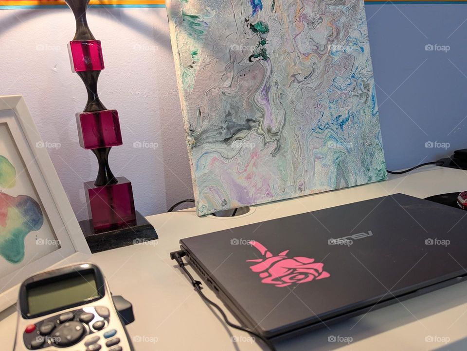 at work in my home office