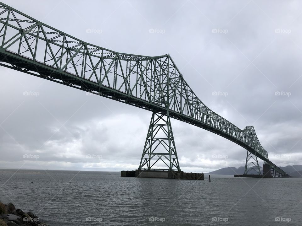 Bridge between Oregon and Washington in Astoria