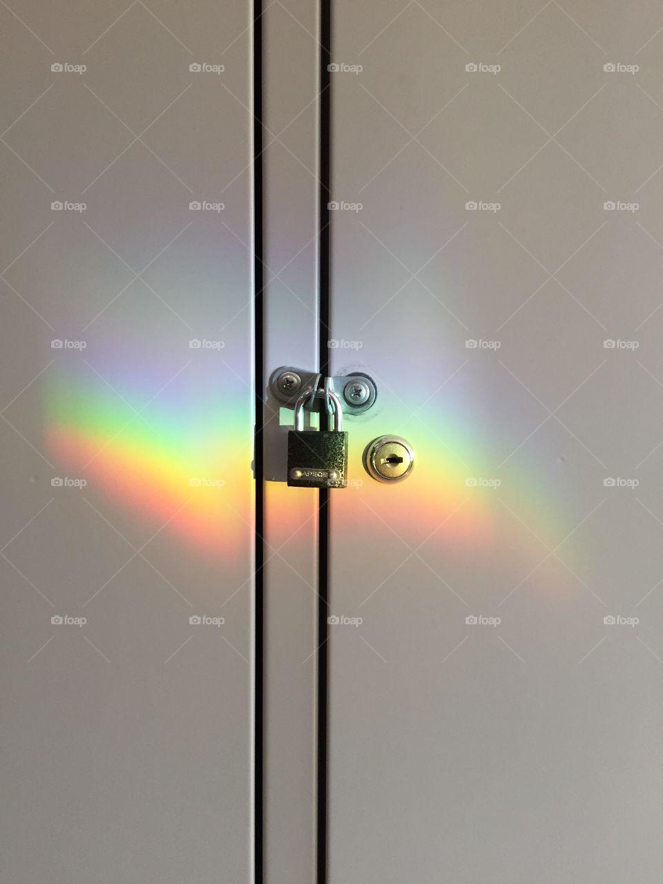 The lock in the locker room and rainbow 
