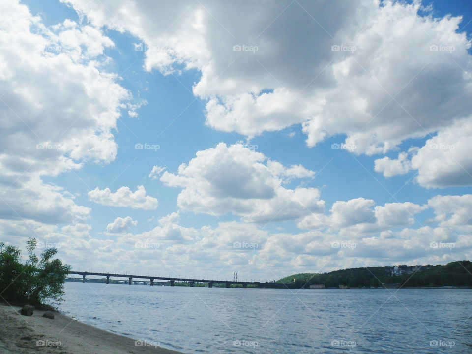 The Dnieper River in the city of Kiev, Ukraine