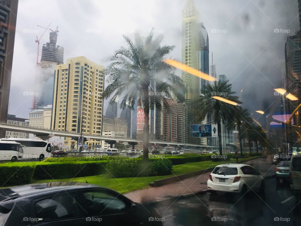 Fog with rain Dubai 