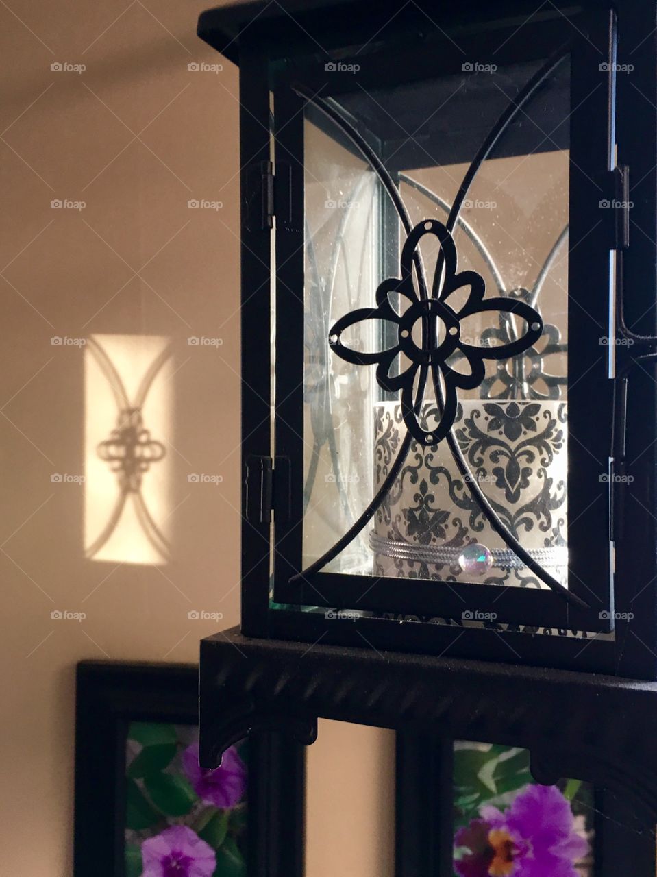  Candle reflection on wall 