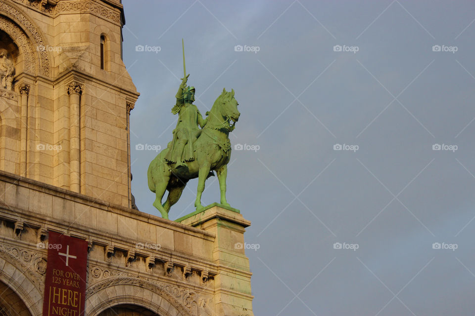 Statue on the sacro coer,Paris