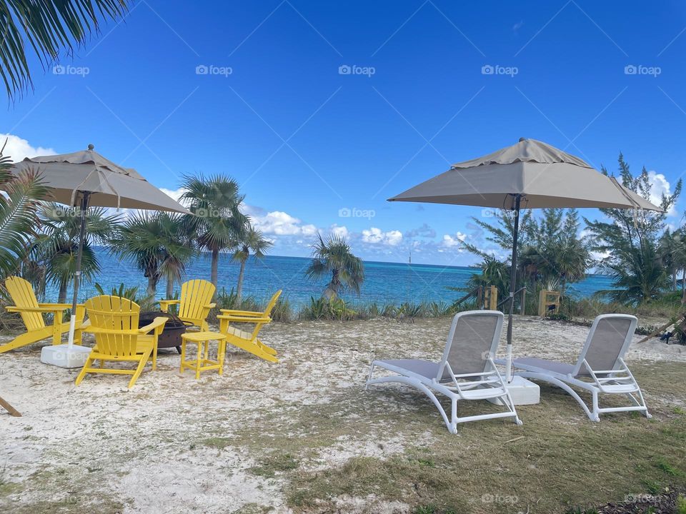 Angular awnings ashore 