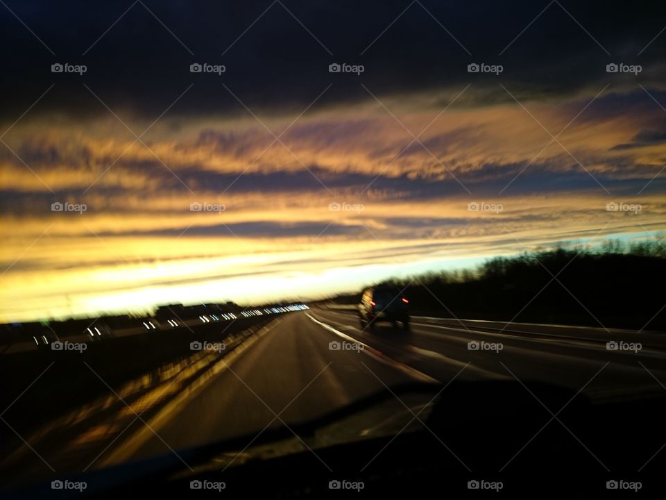 Twilight of a Zooming Sunset