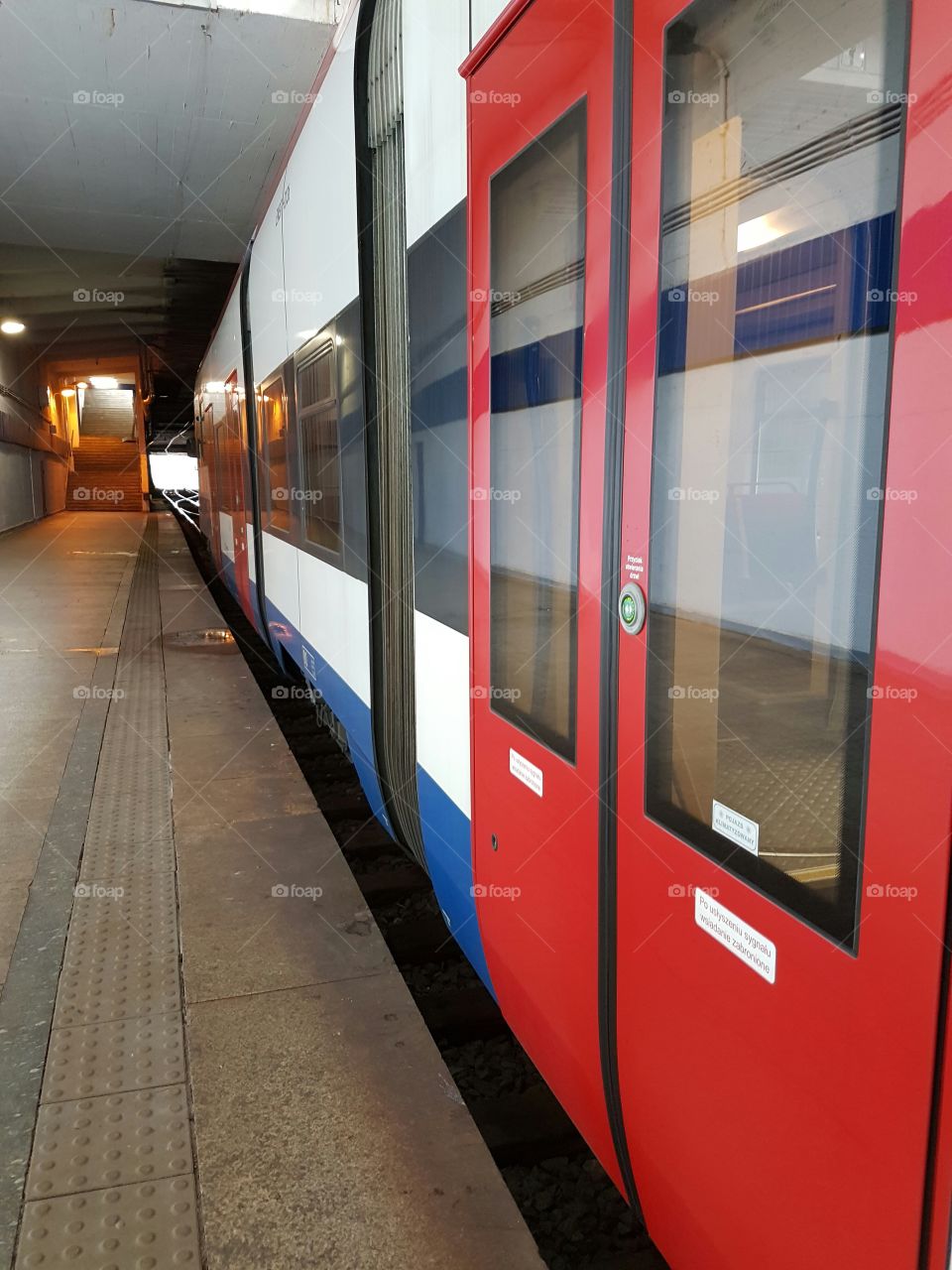 Suburban train line in Warsaw.