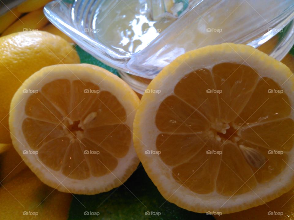 Close-up of lemons. Close-up shot of lemons