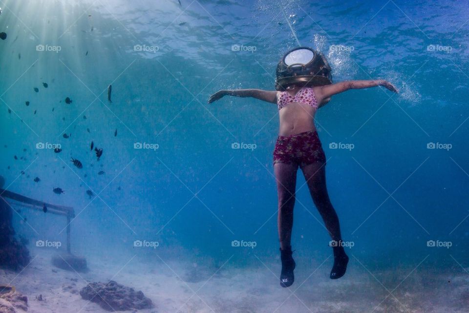 Dancing high underwater 