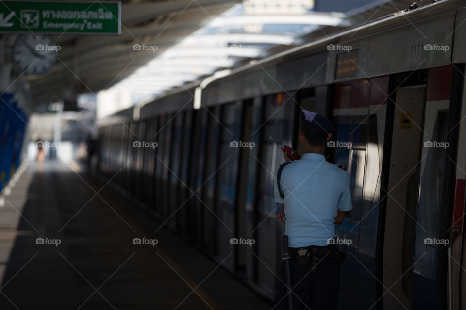 Security of BTS public train station 