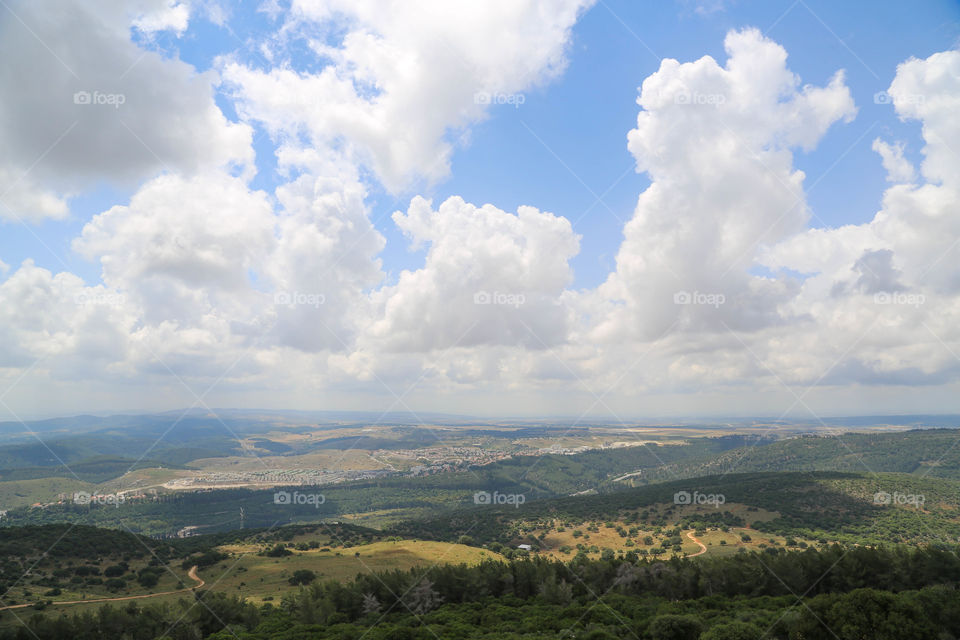 Beautiful view from a cliff in the middle east