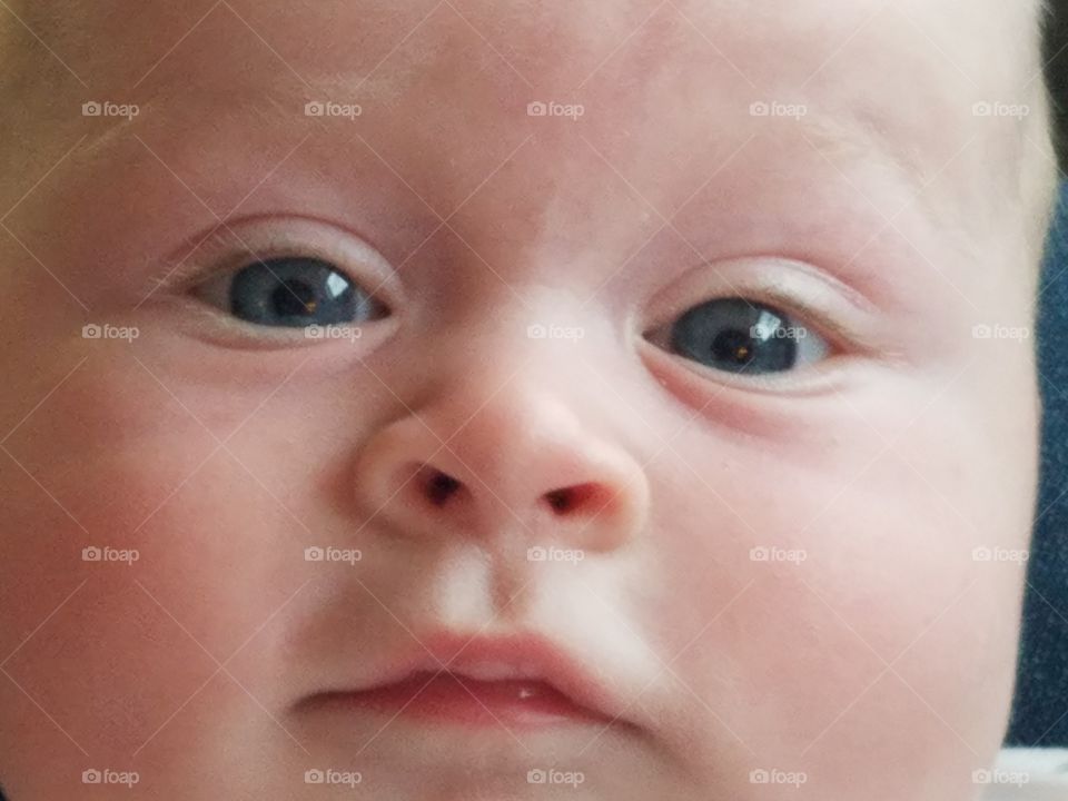 Extreme close-up of cute baby