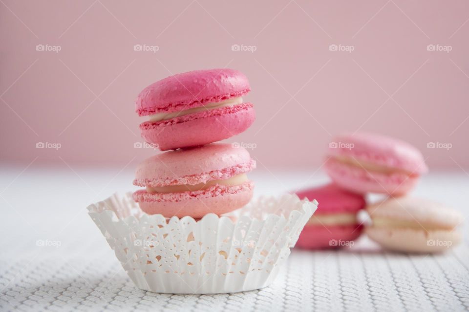 Pastel Pink Macarons
