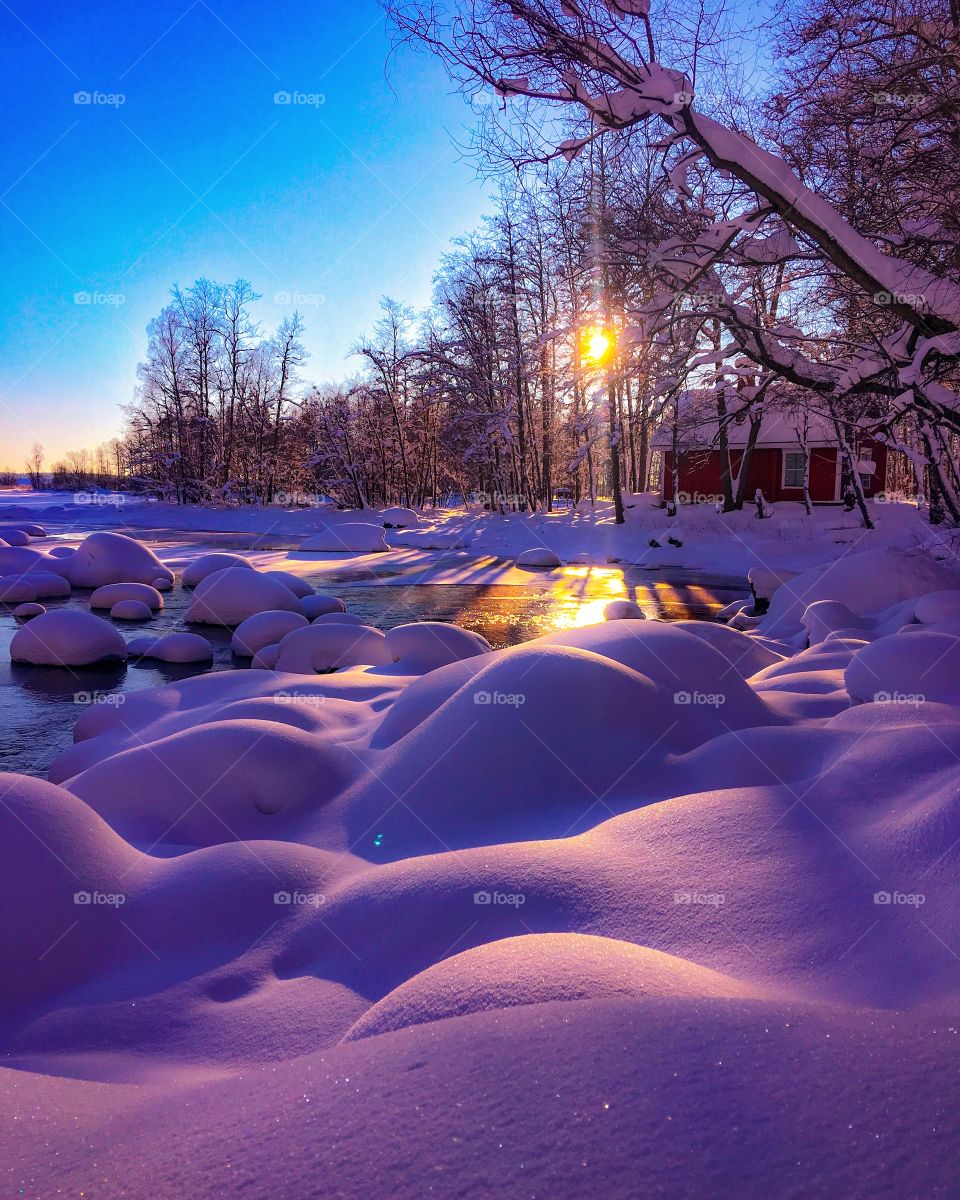 Winter sunset