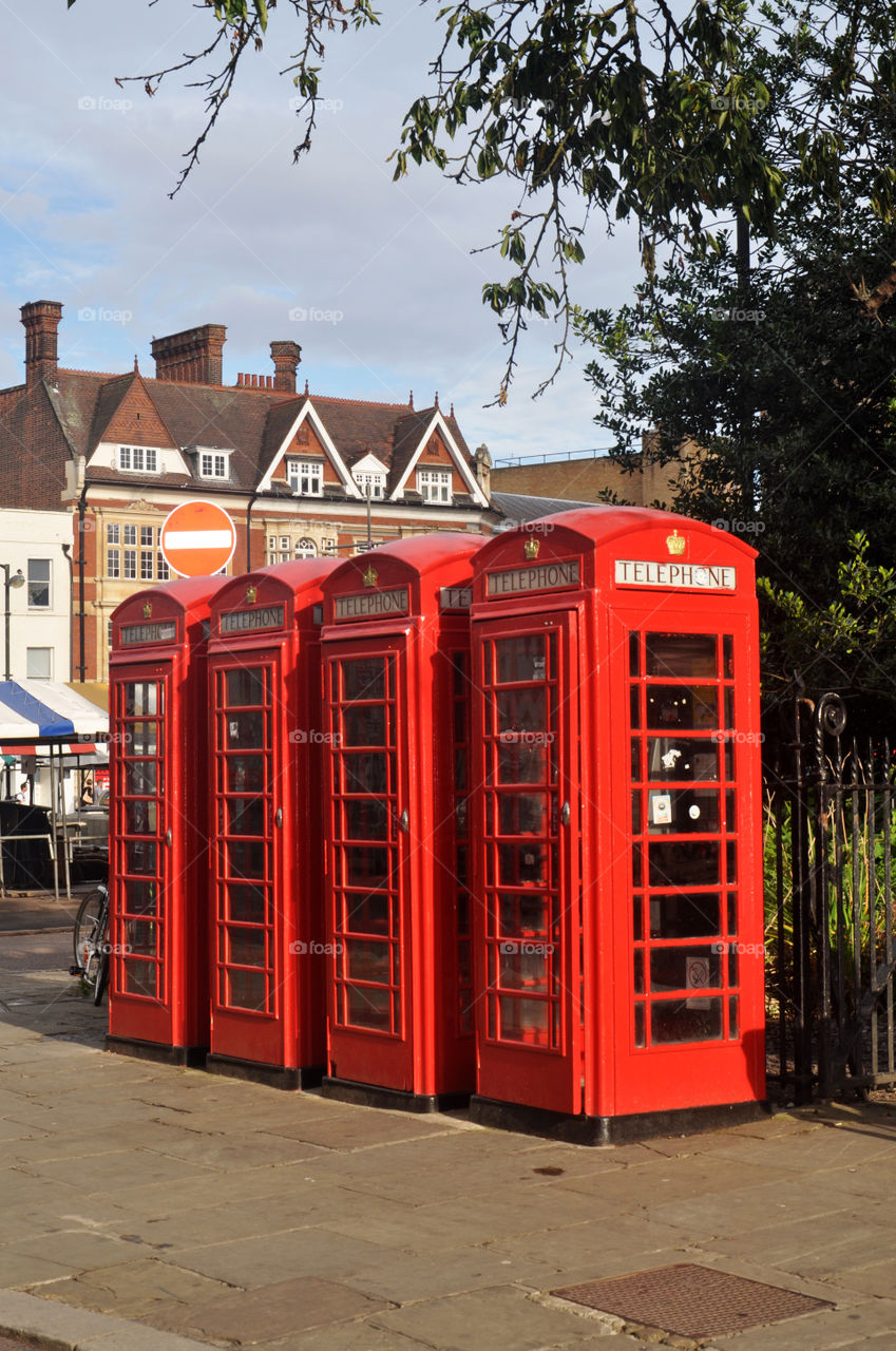 Cambridge red telephone booths