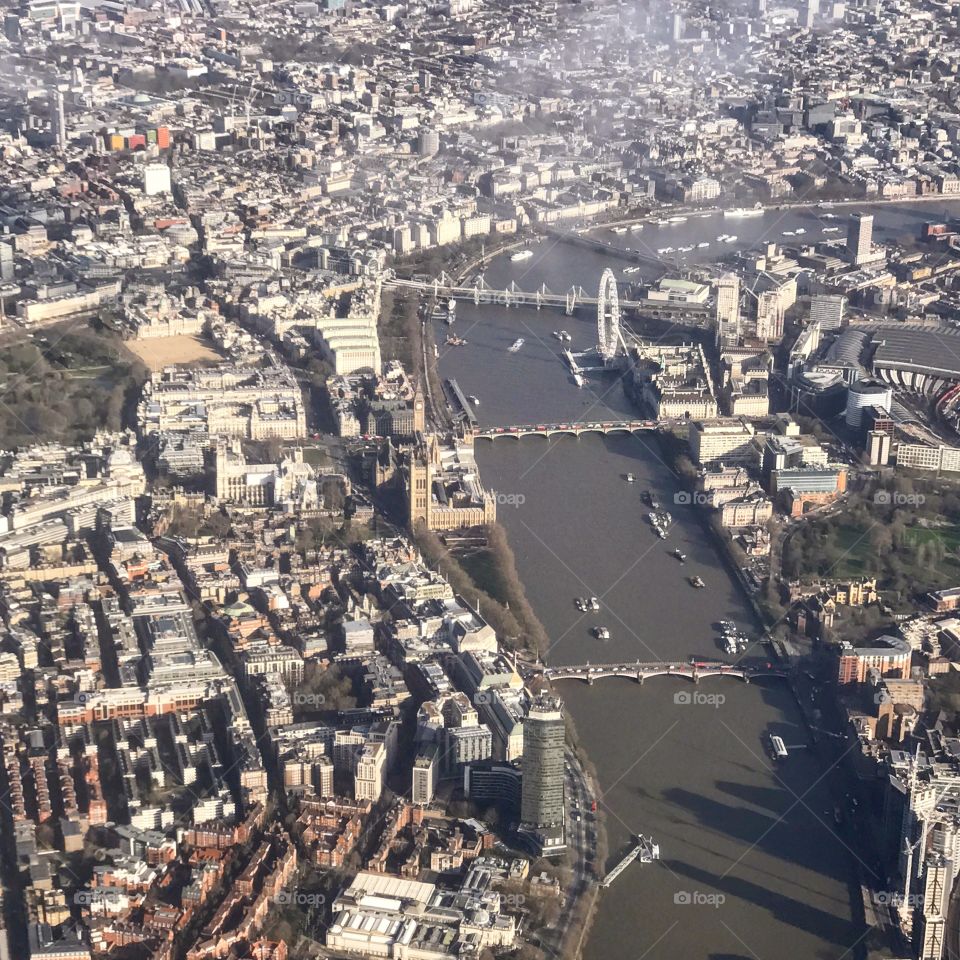 London from the air, February 2017