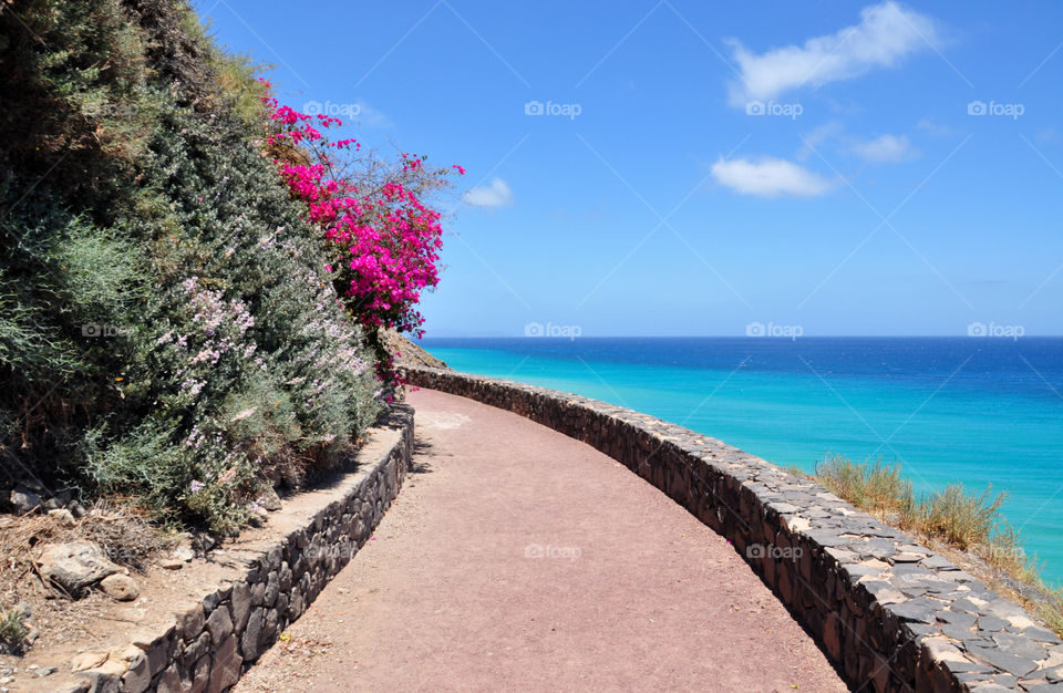 View of blue sea