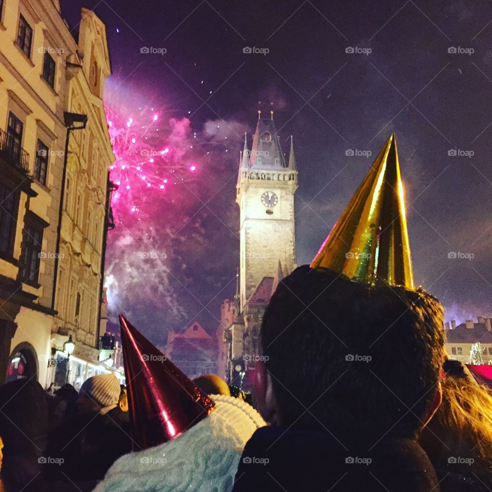 New Year celebration in Prague