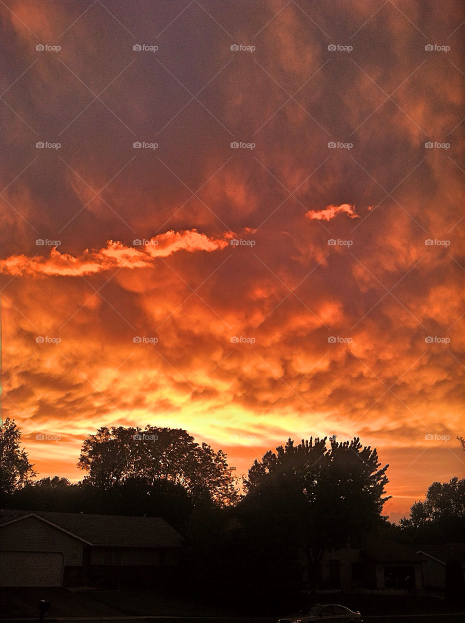 sky sunset orange by fustin