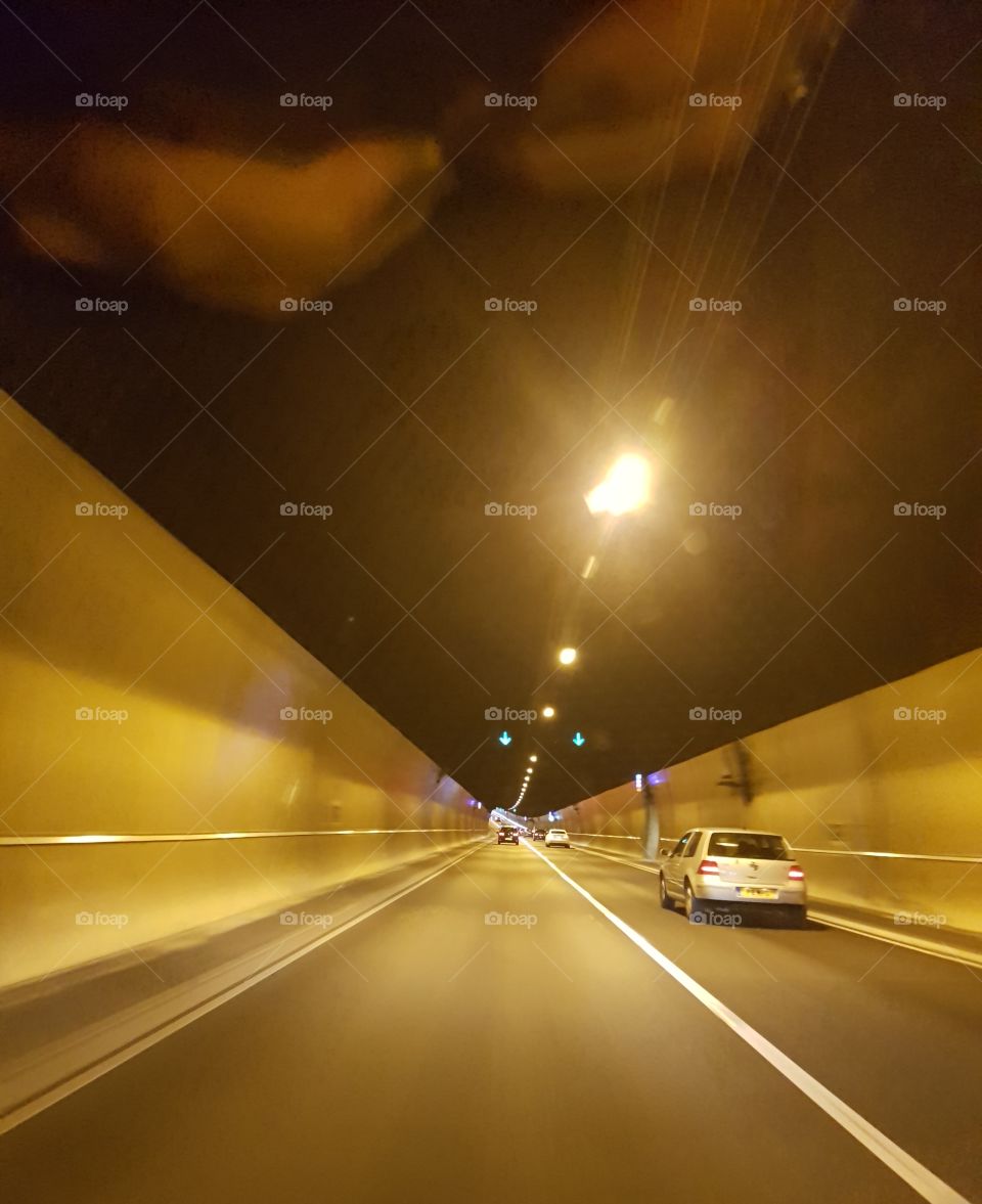 Tunnel lights day as night