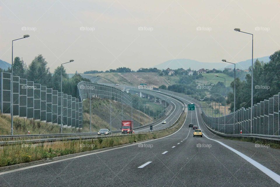 Easy traffic. Shot on the S1 in Poland