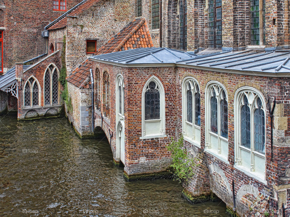 summer buildings canal bruges by chris7ben