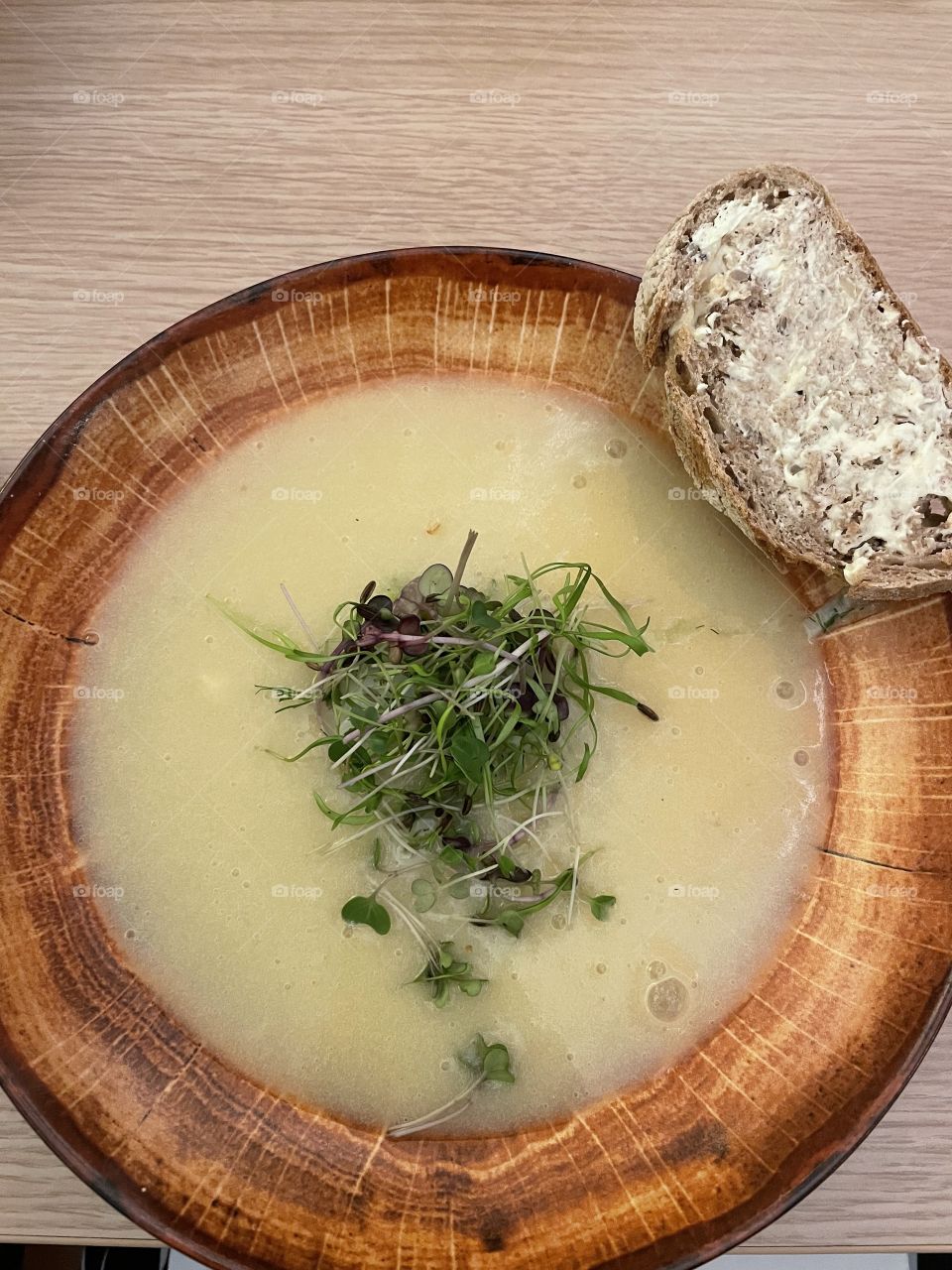 Potatosoup on a Danish Restaurant 