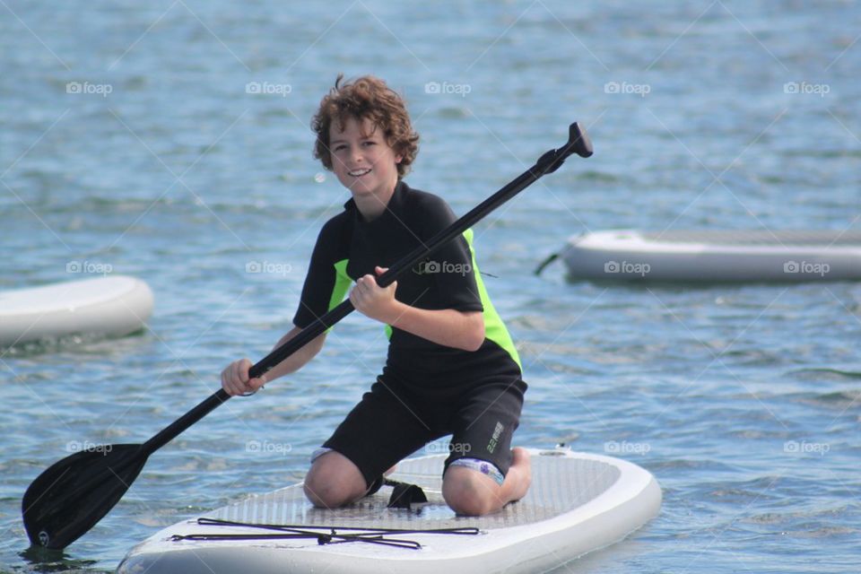 Paddle board boy