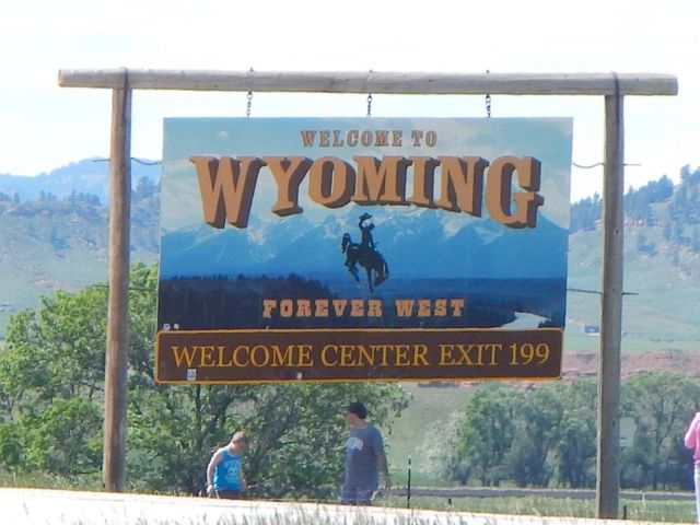 Wyoming road sign