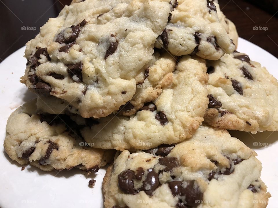 Dark chocolate chip cookies