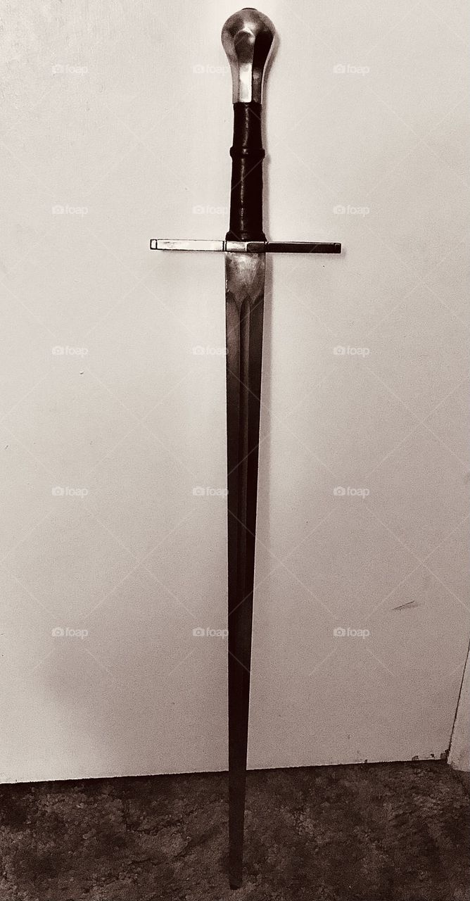 Medieval arming sword. Great for both exercising and martial arts training. A fine steel blade would certainly make exercising and training more fun.