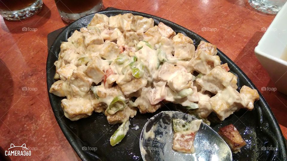 I like this tokwa or tofu sisig in Max's restaurant Philippines.
