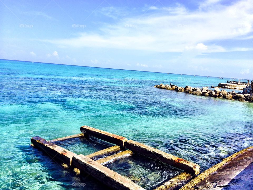 Beach in Montego Bay. Beautiful Jamaica