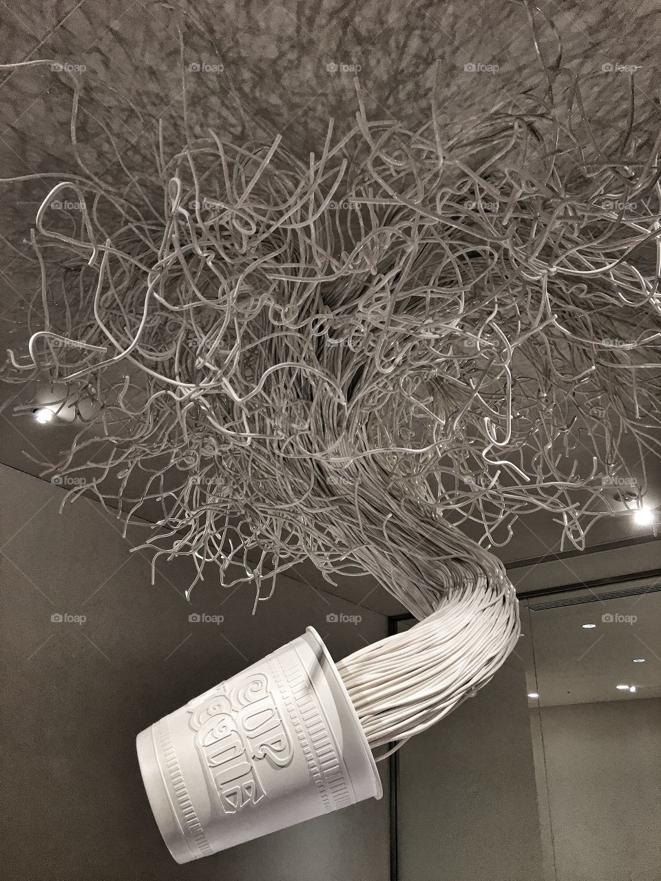 The exploding cup noodle. Beautiful Art work found in instant noodle museum , Japan. 