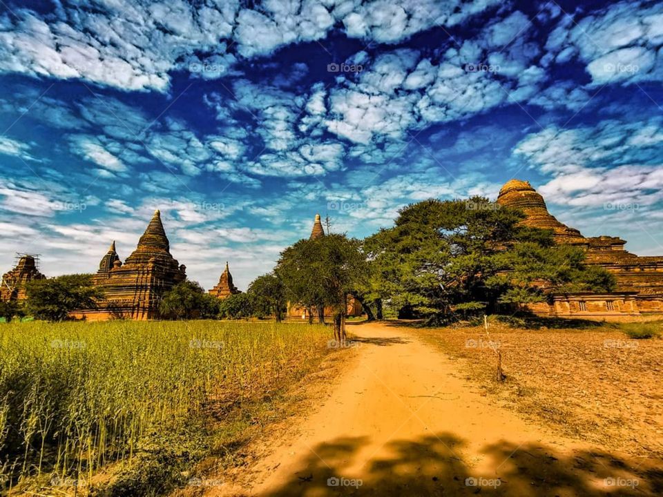 Had this dusty road all to myself. You can simply go down any road and find a pagoda quiet pagoda to explore on your own. Photo taken in Bagan, Myanmar.