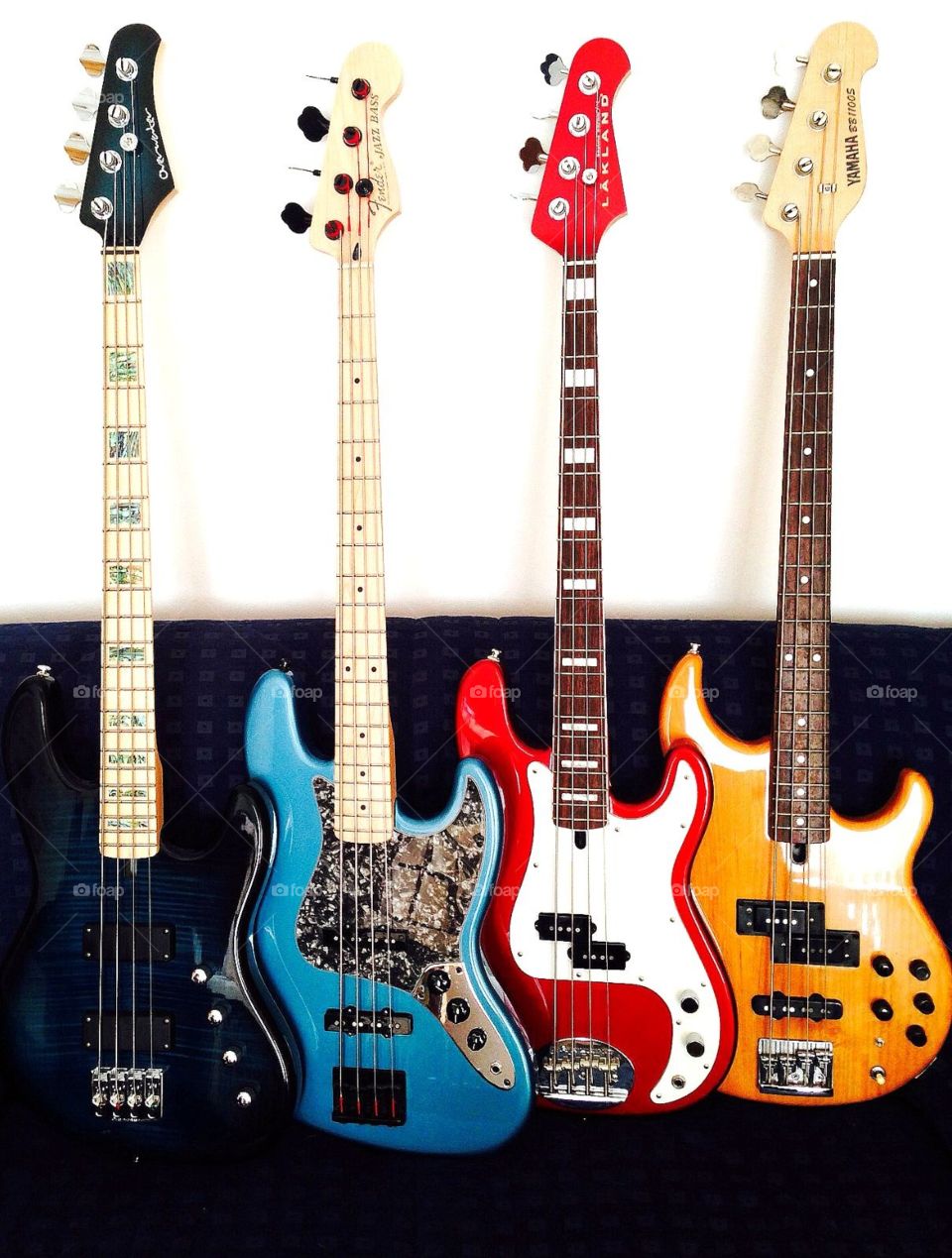 My Bass Family. 4 top basses in a row