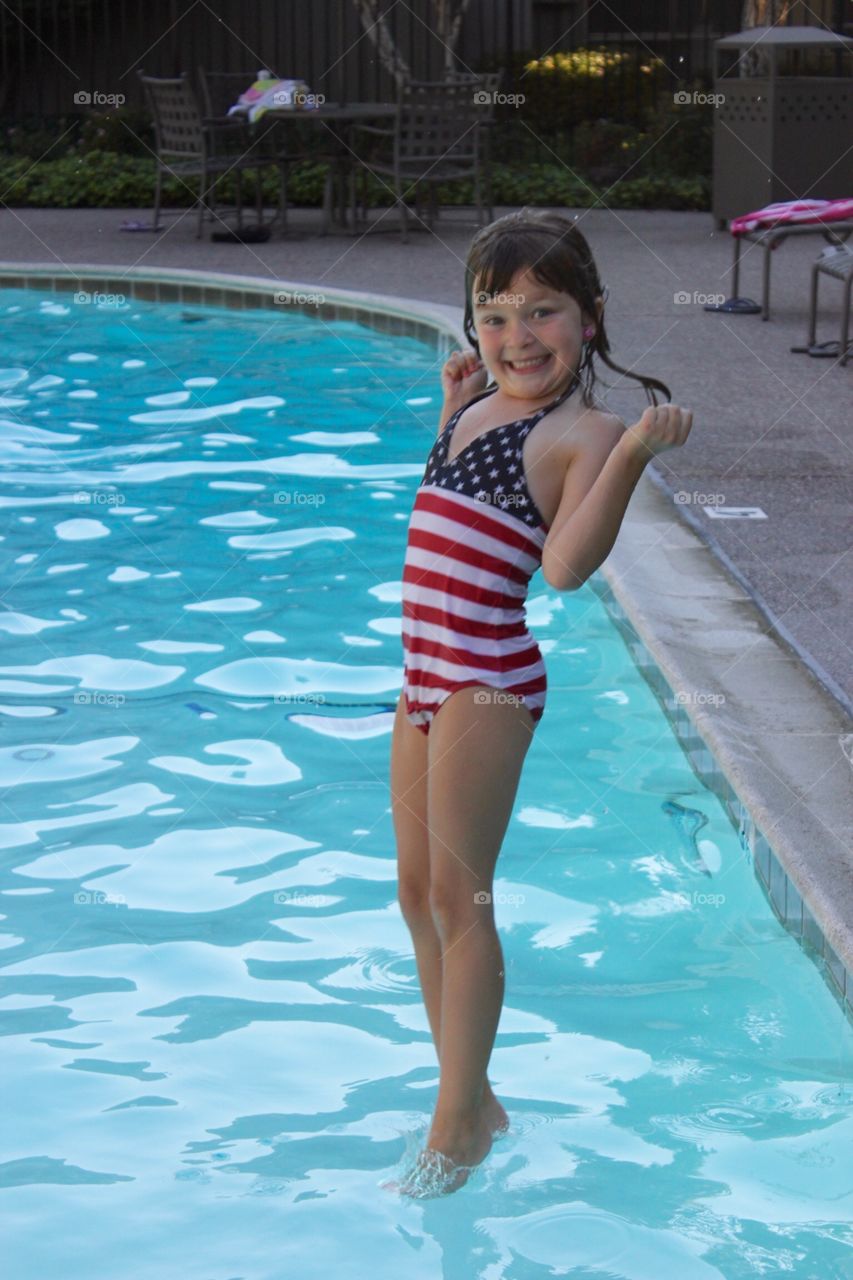 Jumping in pool