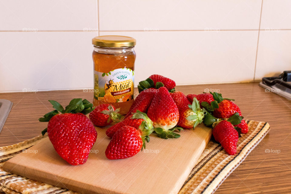 Strawberry and honey