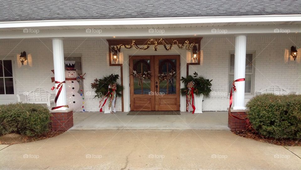 Front Porch Decorated