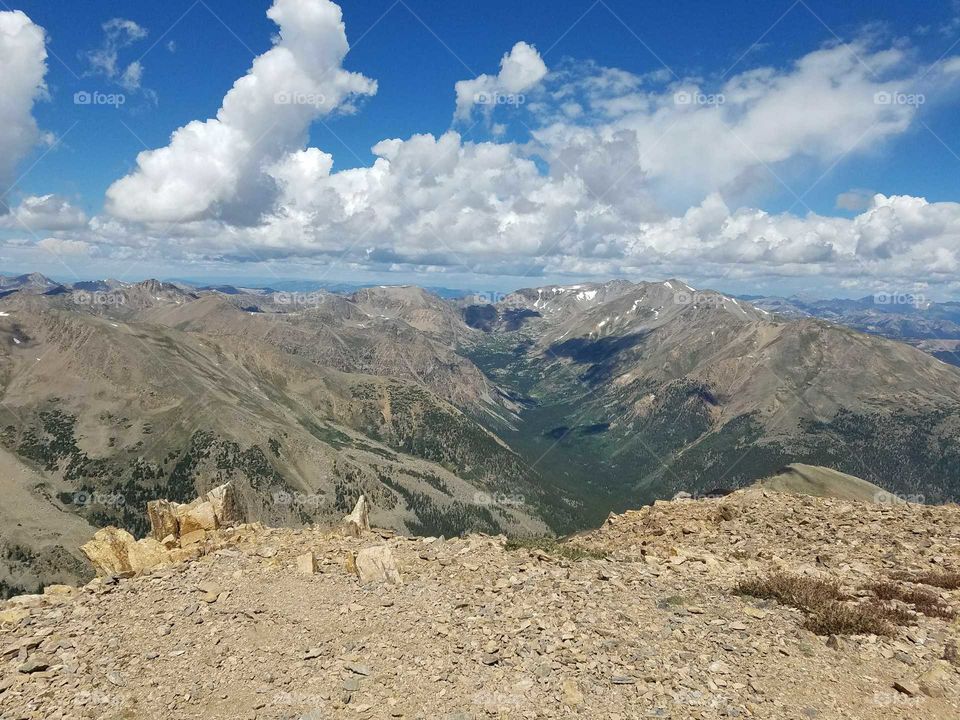 Rocky Mountains from atop Mt. Albert Colorado.