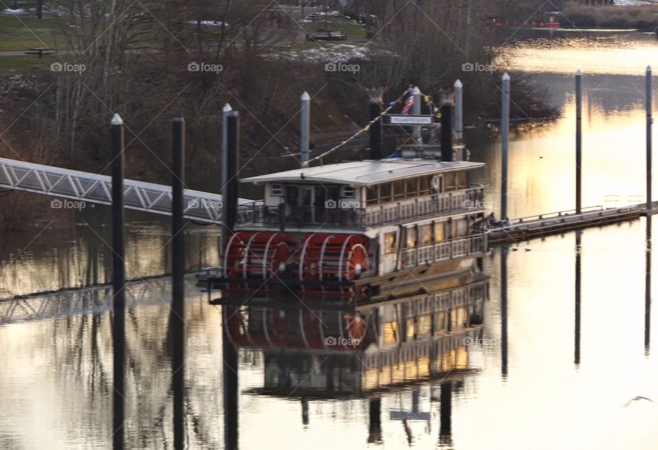 Boat reflection 